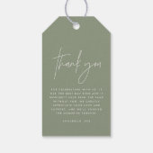 Teepee moderne bohemianische Garten aus Blättern s Geschenkanhänger (Rückseite)