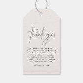 Teepee moderne bohemianische Garten aus Blättern s Geschenkanhänger (Rückseite)