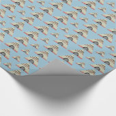 Teepee modernes stammesmuster lightblue SIRAdesign Geschenkpapier (Ecke)