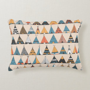 Teepee Muster. Wigwam-Sommerzelt Dekokissen