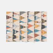 Teepee Muster. Wigwam-Sommerzelt Fleecedecke (Vorderseite (Horizontal))