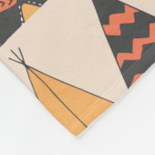 Teepee Muster. Wigwam-Sommerzelt Fleecedecke (Ecke)