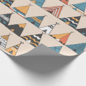 Teepee Muster. Wigwam-Sommerzelt Geschenkpapier (Ecke)