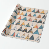 Teepee Muster. Wigwam-Sommerzelt Geschenkpapier (Ungerollt)