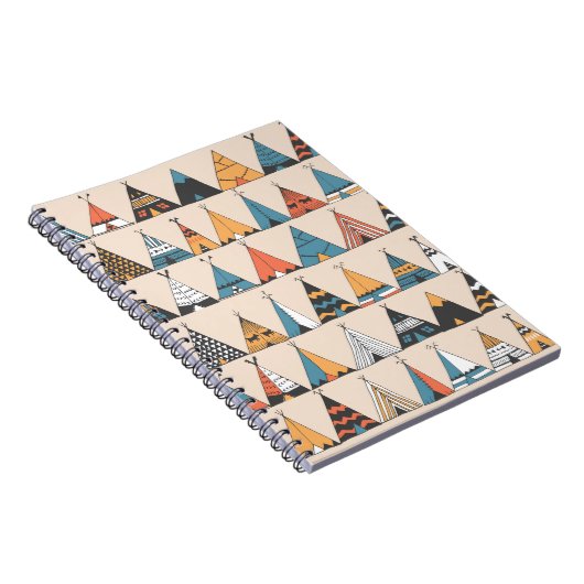 Teepee Muster. Wigwam-Sommerzelt Notizblock (Rechte Seite)