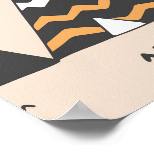 Teepee Muster. Wigwam-Sommerzelt Poster (Ecke)