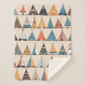 Teepee Muster. Wigwam-Sommerzelt Sherpadecke (Vorderseite)