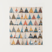 Teepee Muster. Wigwam-Sommerzelt Wandteppich (Vorderseite)
