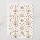 Teepee Sleepover Einladung (Rückseite)