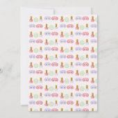 Teepee Sleepover Geburtstagsparty Einladung (Rückseite)