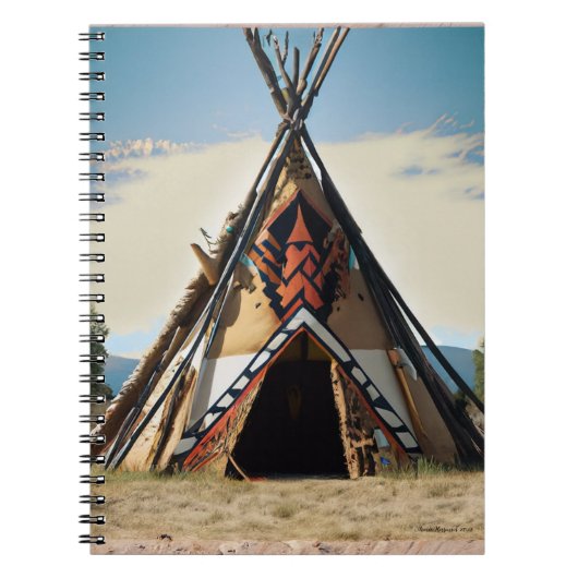 Teepee Spiral Notebook Notizblock (Vorderseite)