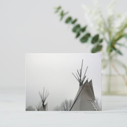 Teepee Tops Postkarte (Stehend Vorderseite)