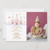 Teepee Wellness-Center Birthday Foto Party Einladung (Vorderseite)