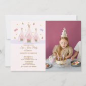 Teepee Wellness-Center Birthday Foto Party Einladung (Vorderseite)