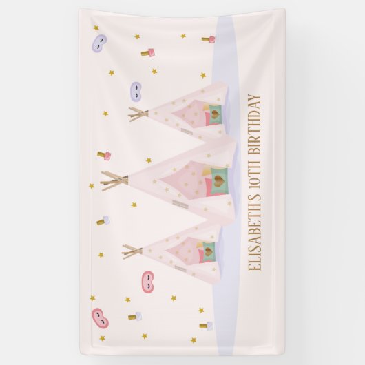 Teepee Wellness-Center Birthday Party Banner (Vertikal)