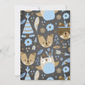 Teepee Wild Einladung zum Geburtstag (Rückseite)