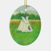 Teepee-zentrale Minnesota-Landschaft, die Tipi Keramikornament (Rechts)