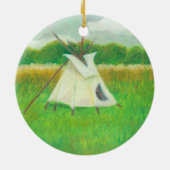 Teepee-zentrale Minnesota-Landschaft, die Tipi Keramikornament (Hinten)