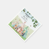 Teepees und Tiny Toes Paper Napkins Serviette (Ecke)