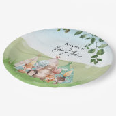 Teepees und Tiny Toes Papierplatte Pappteller (Schrägansicht)