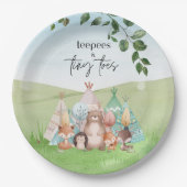 Teepees und Tiny Toes Papierplatte Pappteller (Vorderseite)