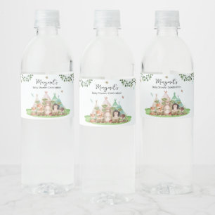 Teepees und winzige Zehen Wasserflaschen Wasserflaschenetikett