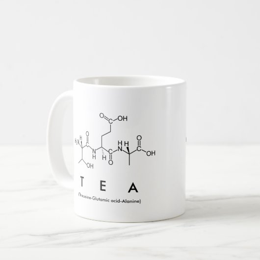 Teepeptid-Namen-Tasse Kaffeetasse (Vorderseite Links)