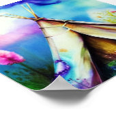 Teepink und Wasserkunst Poster (Ecke)