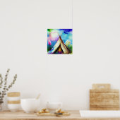 Teepink und Wasserkunst Poster (Küche)