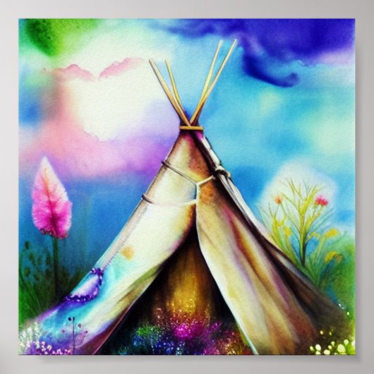 Teepink und Wasserkunst Poster (Vorne)
