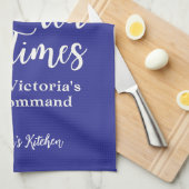 Teequeen Victoria Quote Royal Blue Geschirrtuch (Viertel Falte)