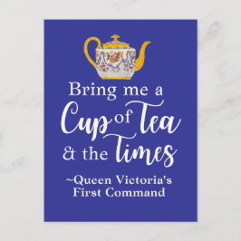 Teequeen Victoria Quote Royal Blue Postkarte