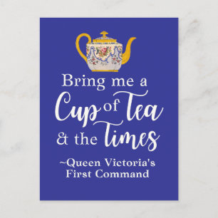 Teequeen Victoria Quote Royal Blue Postkarte