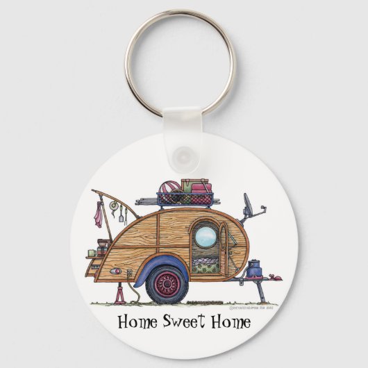 Teer Drop Camper Trailer RV Schlüsselketten HSH Schlüsselanhänger (Vorderseite)