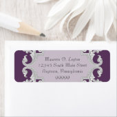 Teer Drop Lace Plum Lila passende Adressenmarken (Insitu)