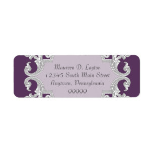 Teer Drop Lace Plum Lila passende Adressenmarken