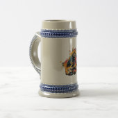 Teerdesign aus niedlichem Katzengestein Bierglas (Vorderseite Links)