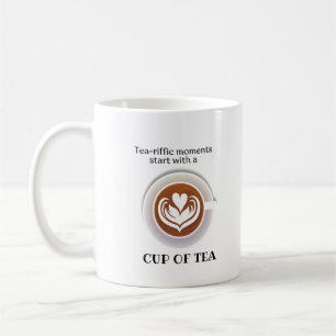 Teereiche Momente beginnen mit einer Tasse Tee