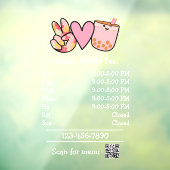 Teerestaurant im Bubble Fensteraufkleber (Blatt 3)