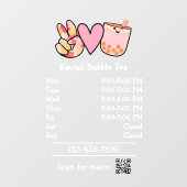 Teerestaurant im Bubble Fensteraufkleber (Blatt)