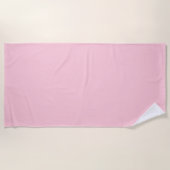 Teerosa Pink Solidfarbe Strandtuch (Vorderseite)