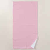 Teerosa Pink Solidfarbe Strandtuch (Vorderseite)