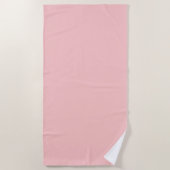 Teerosa-Rosa Volltonfarbe Strandtuch (Vorderseite)