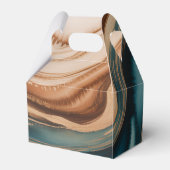 Teerosen und Kupferlaub Brautdusche Geschenkschachtel (Rückseite)