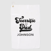Teerrific Papa Funny Vathers Tagesgeschenk für Pap Golfhandtuch (Vorderseite)