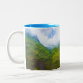 Teerwall, Monte Waialeale, Kauai, Hawaii Zweifarbige Tasse (Links)