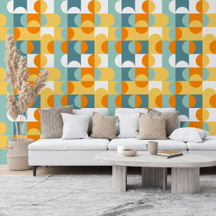 Tees Blue Green Yellow Orange Circles Art Pattern Tapete