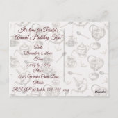 "Tees" - Einladung zur Saison Postkarte (Rückseite)