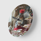 "Tees" in der Saison Runde Wanduhr (Winkel)