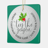 Tees The Season Fun Golfer Christmas Golf Gift Keramikornament (Links)